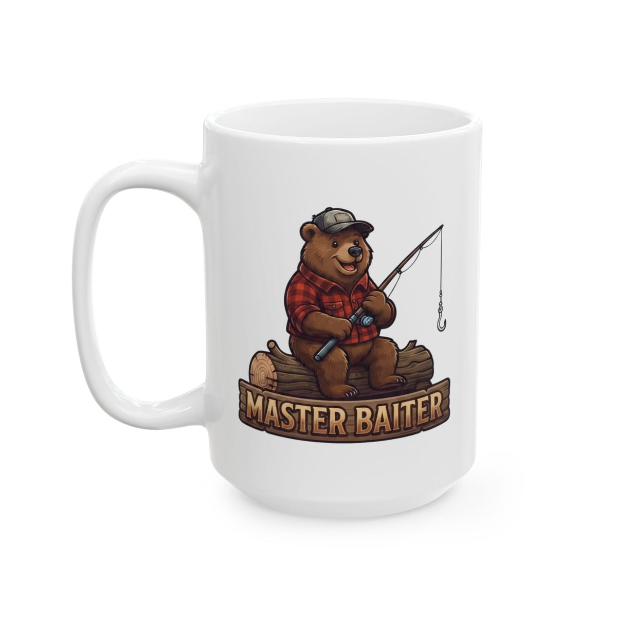 "Bear Master Baiter" White Ceramic Mug