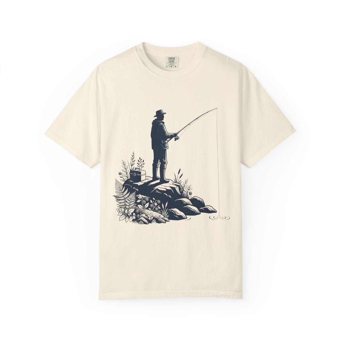 Color: Ivory | Fishing Unisex Garment-Dyed Tee