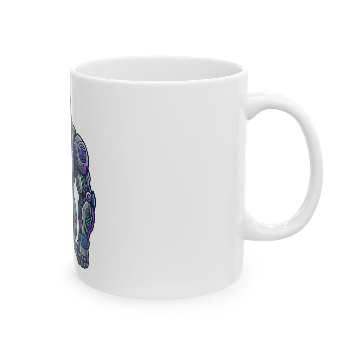 "Cyber Gorilla" White Ceramic Mug