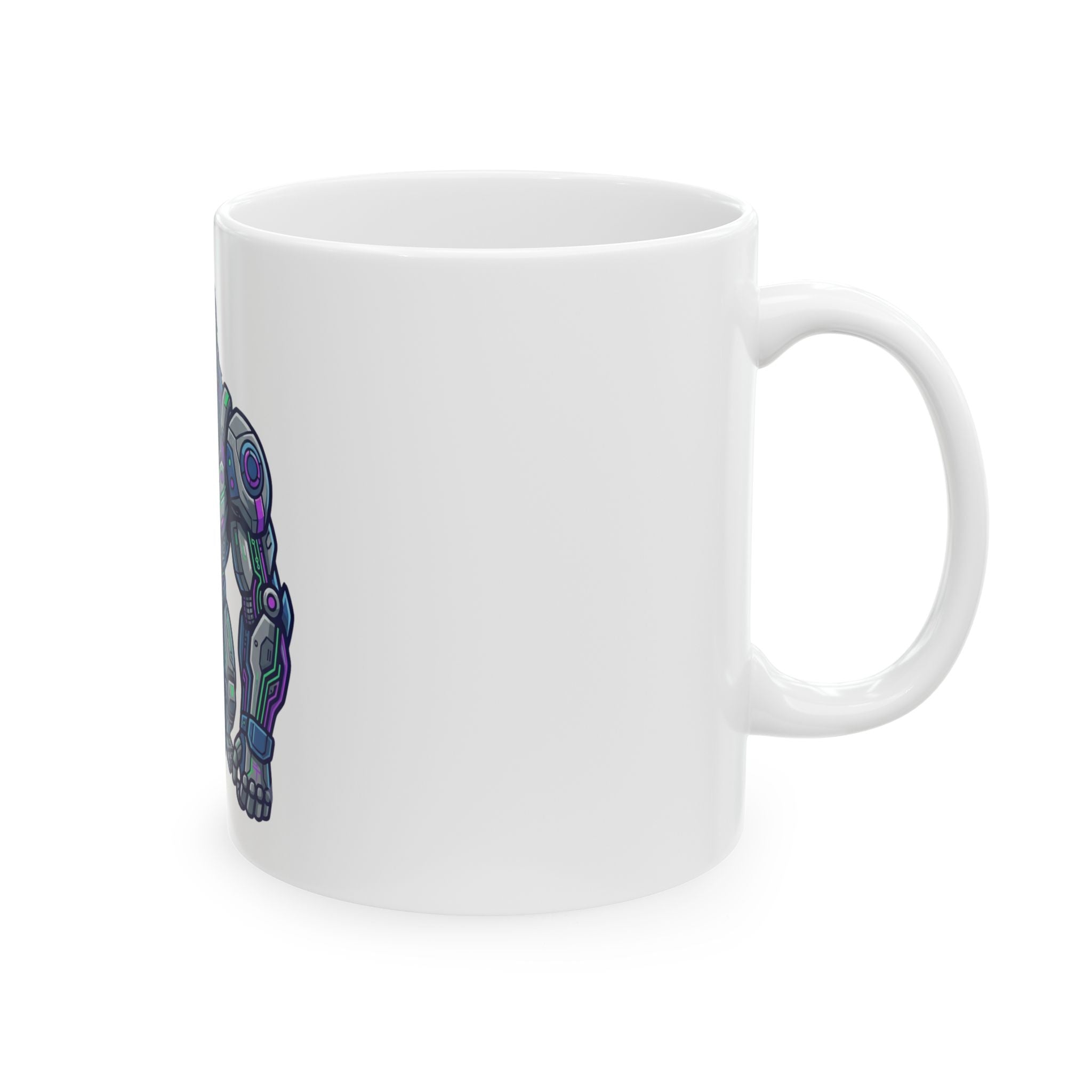 "Cyber Gorilla" White Ceramic Mug