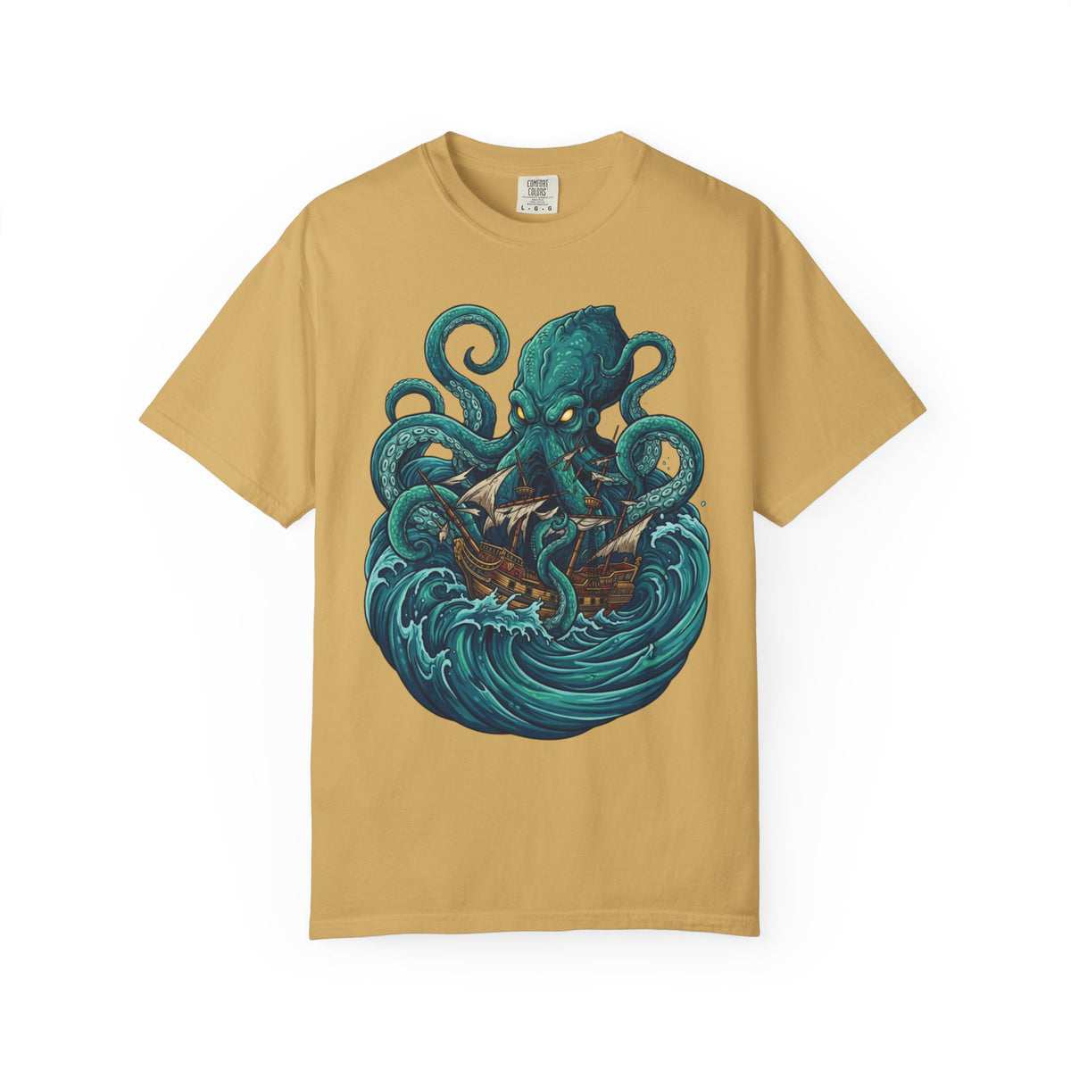 Color: Mustard | The Kraken (Norse-Global Maritime) Unisex Garment-Dyed Tee