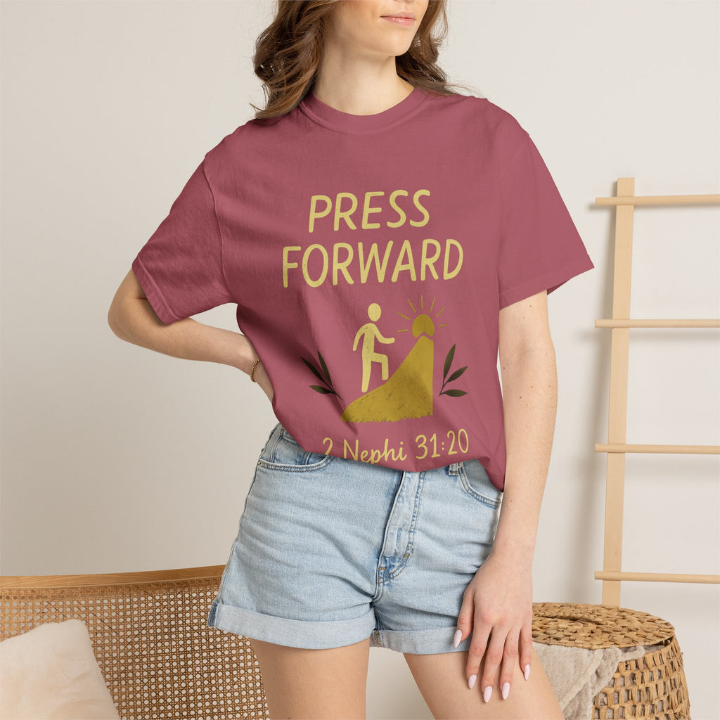 "Press Forward" Unisex Garment-Dyed T-shirt