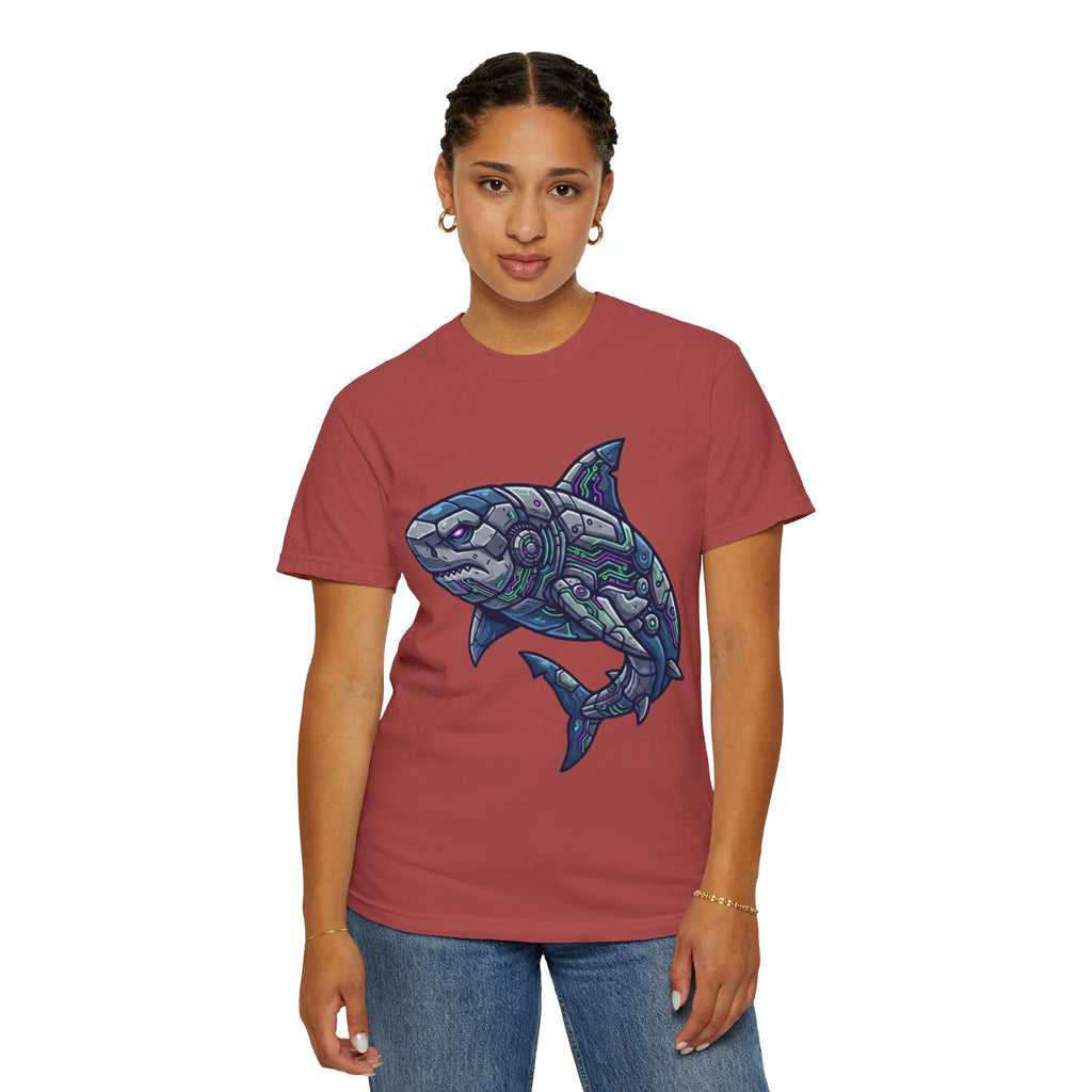 "Cyber Shark" Unisex Garment-Dyed Tee