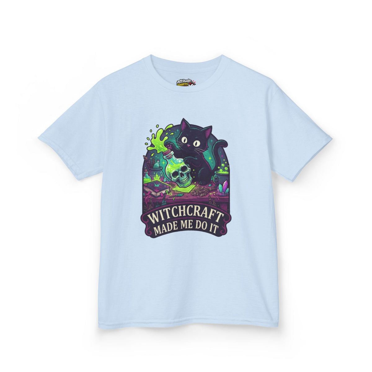 Color: Light Blue | Witchcraft Made Me Do It Kids Tee
