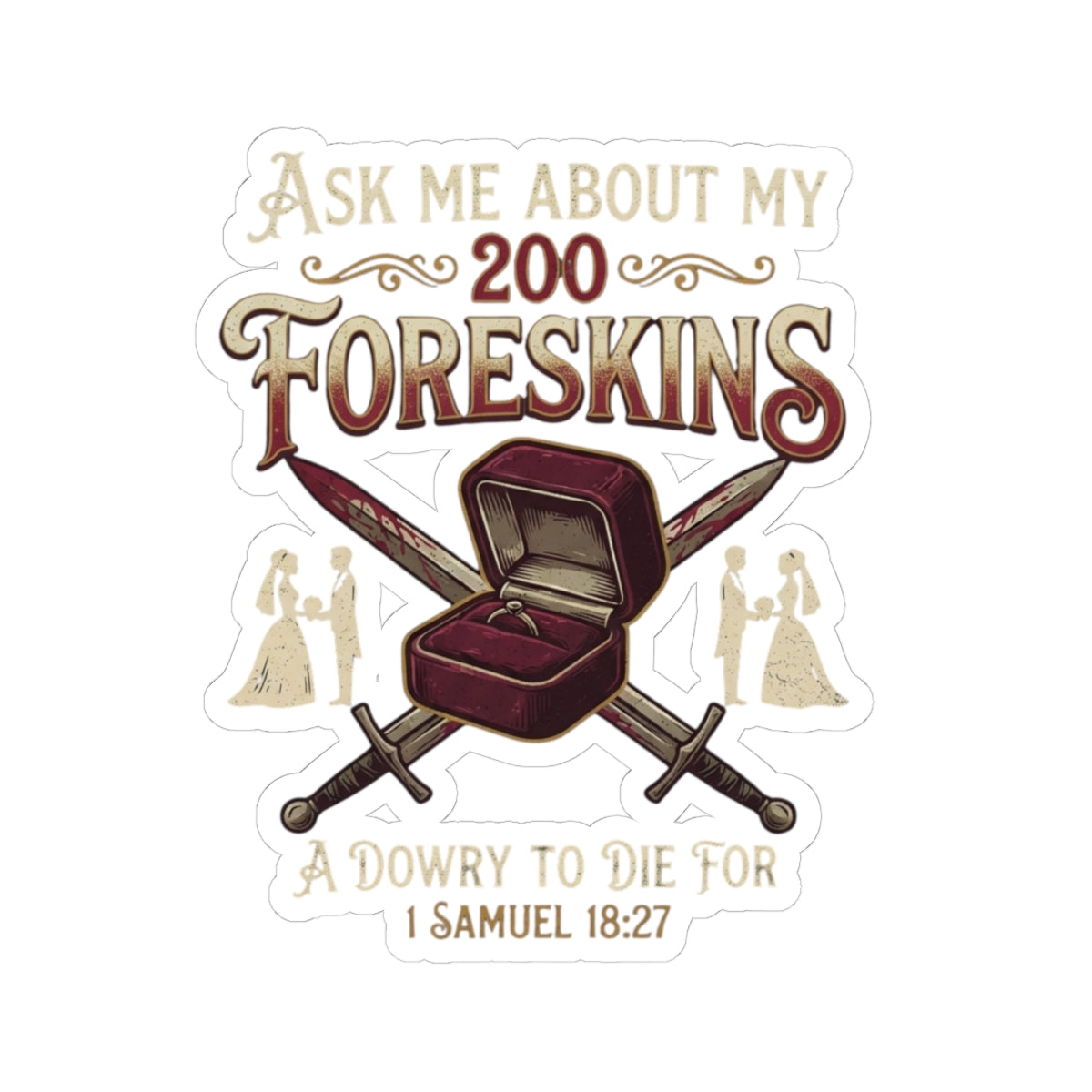 "Good Book Series 200 Foreskins" Sticker — Main