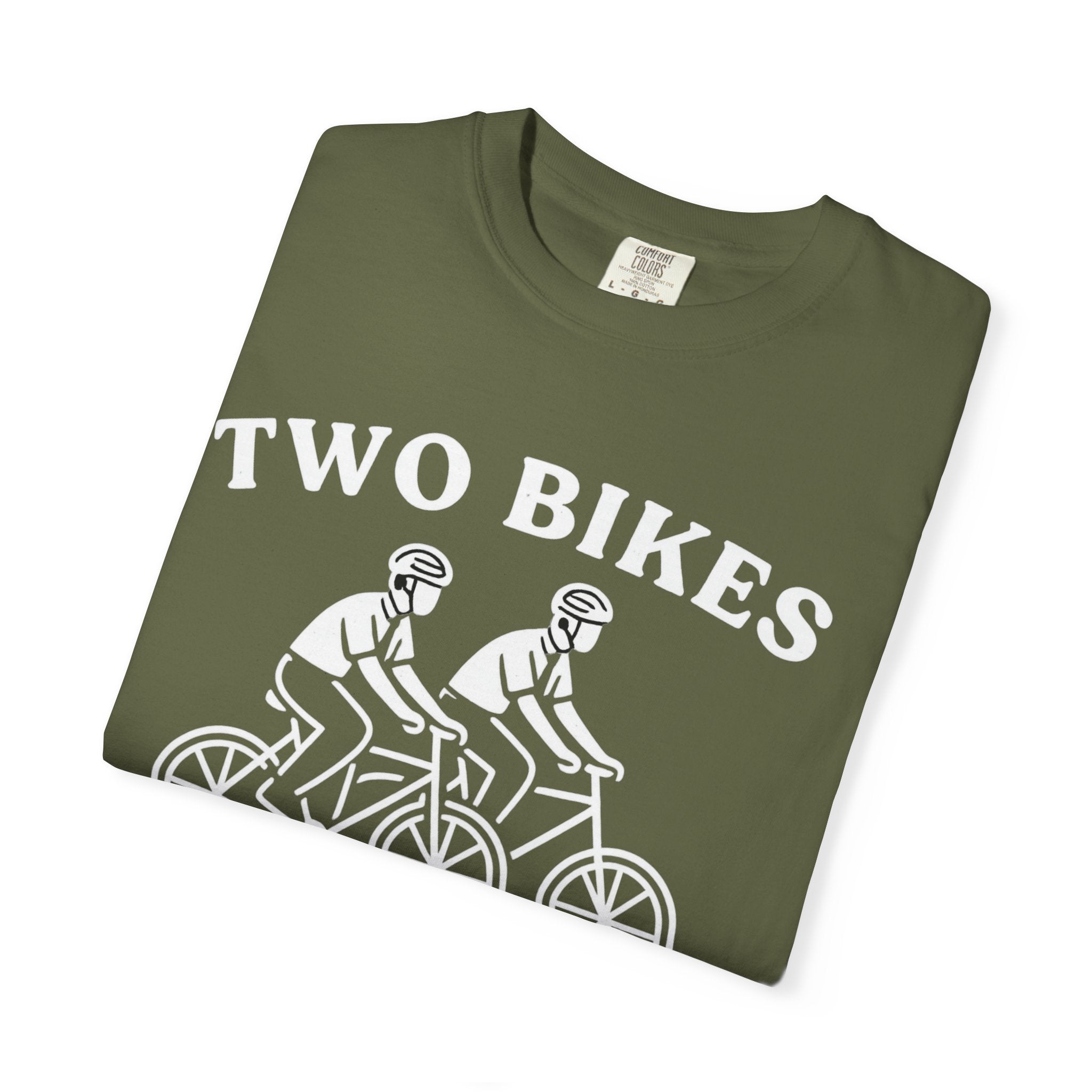 "Two Bikes, One Message" Unisex Garment-Dyed T-shirt