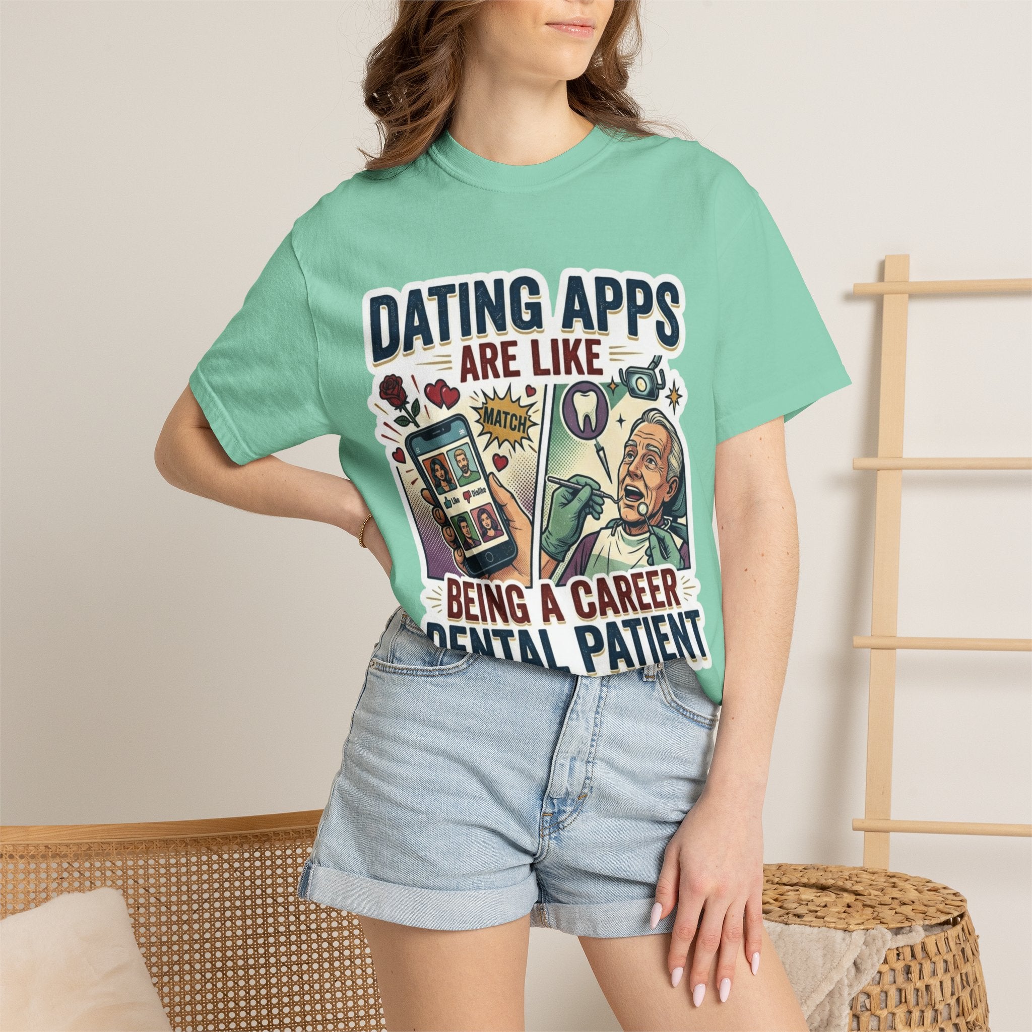 "Dating Apps" Unisex Garment-Dyed Tee