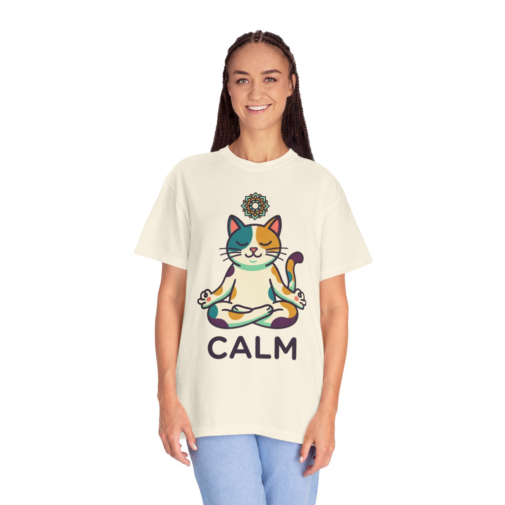 "Cat CALM" Unisex Garment-Dyed Tee