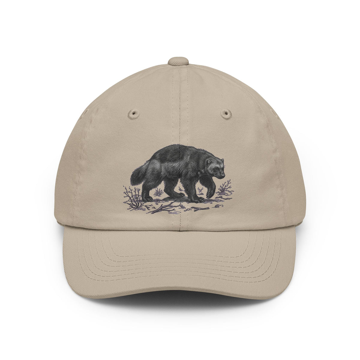 Color: Stone | Pencil Sketch Art Wolverine Dad Hat