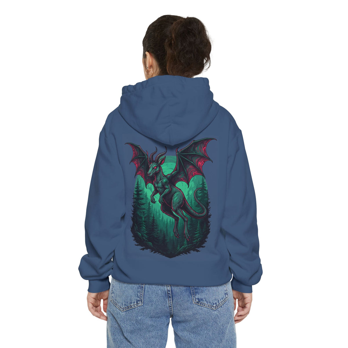 Color: True Navy | The Jersey Devil (New Jersey, USA) Garment-Dyed Hoodie