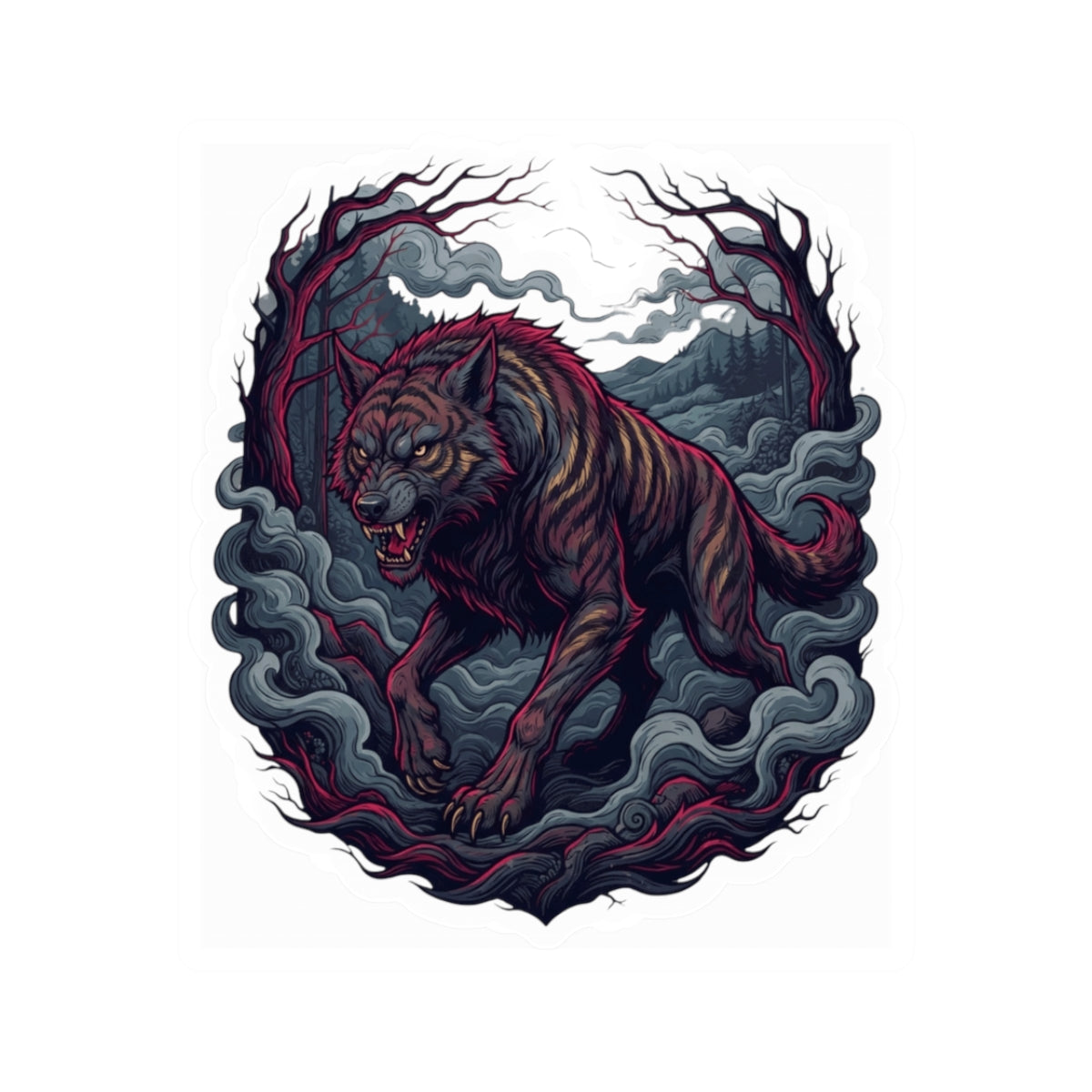 "The Beast of Gévaudan (France)" Sticker — Main