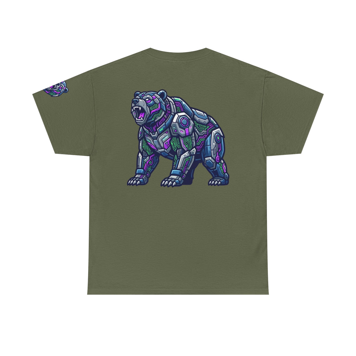 Color: Military Green | Cyber Bear Premium Graphic Tee