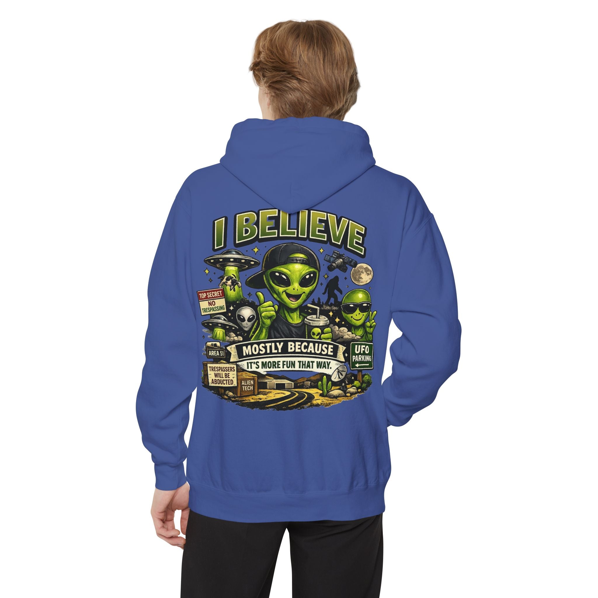 "I Believe" Garment-Dyed Hoodie