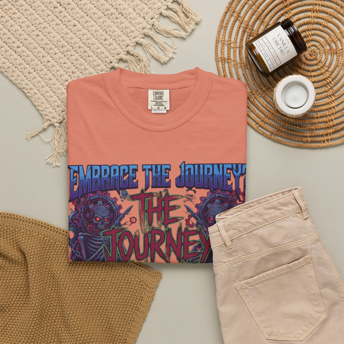 "Embrace the Journey - The Journey Sucks" Unisex Garment-Dyed Tee