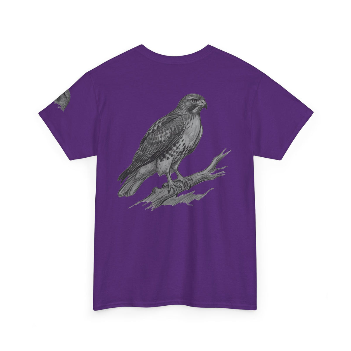 "Pencil Sketch Art Red-Tailed Hawk" Premium Graphic Tee