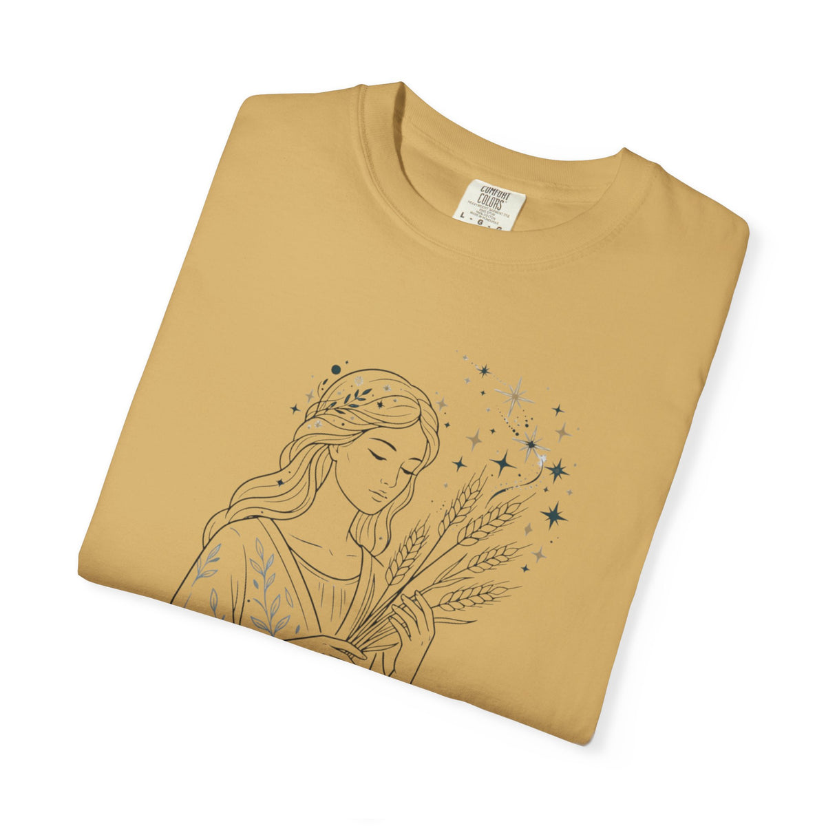 "Virgo The Wheat Maiden" Unisex Garment-Dyed Tee