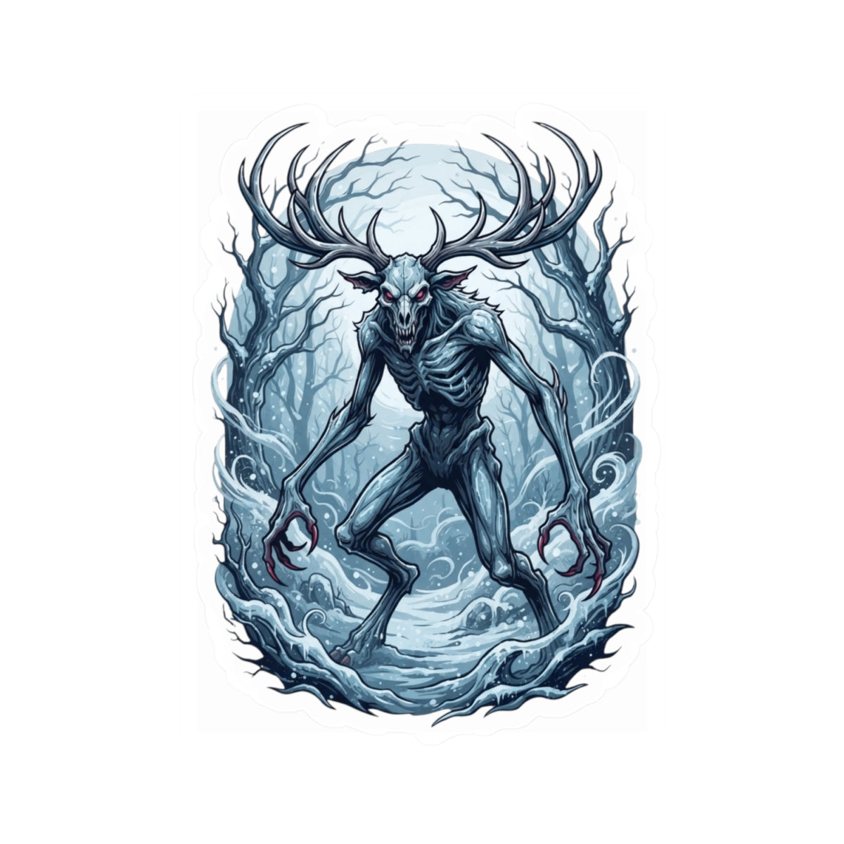 "Wendigo (Algonquian Folklore)" Sticker — Main
