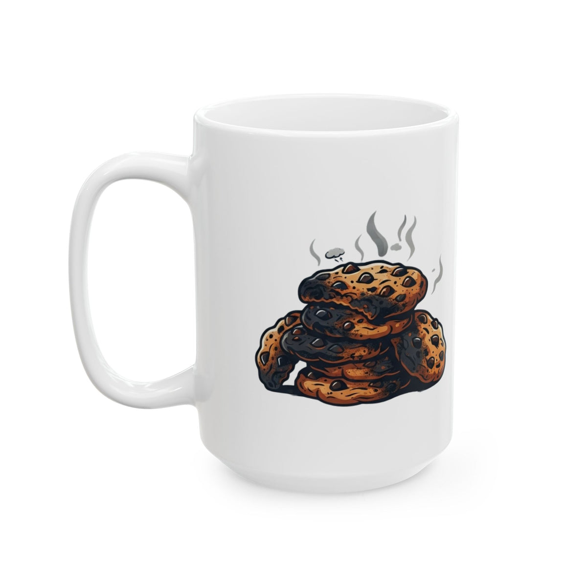 "Eat Drink And Be Grumpy" White Ceramic Mug — Graphic