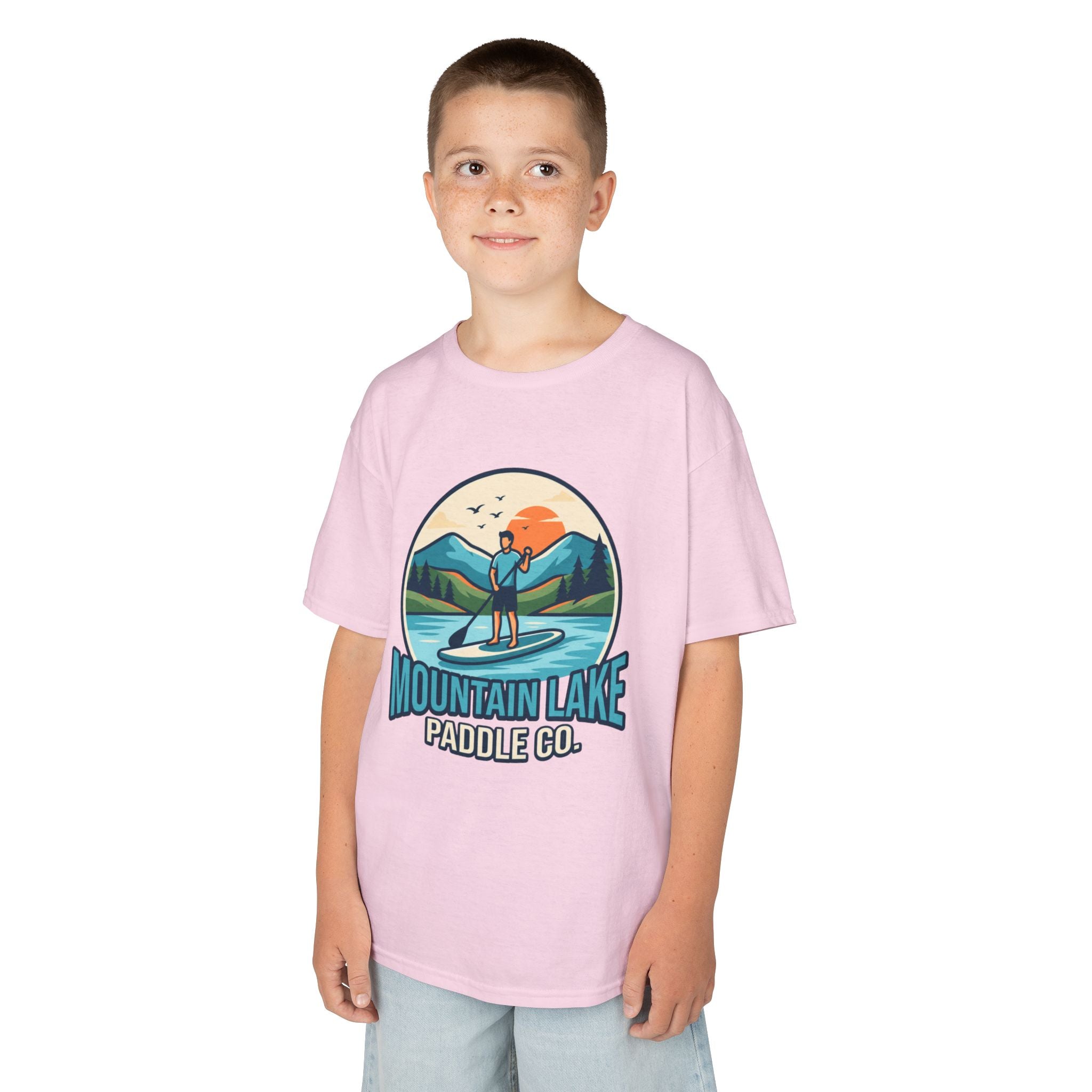 "Mountain Lake Paddle Board" Kids Tee