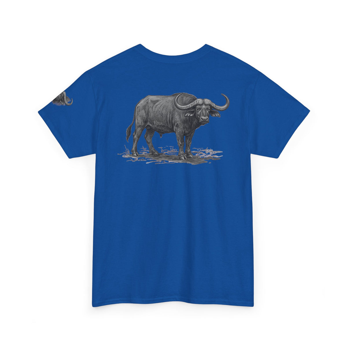 "Pencil Sketch Art Cape Buffalo" Premium Graphic Tee