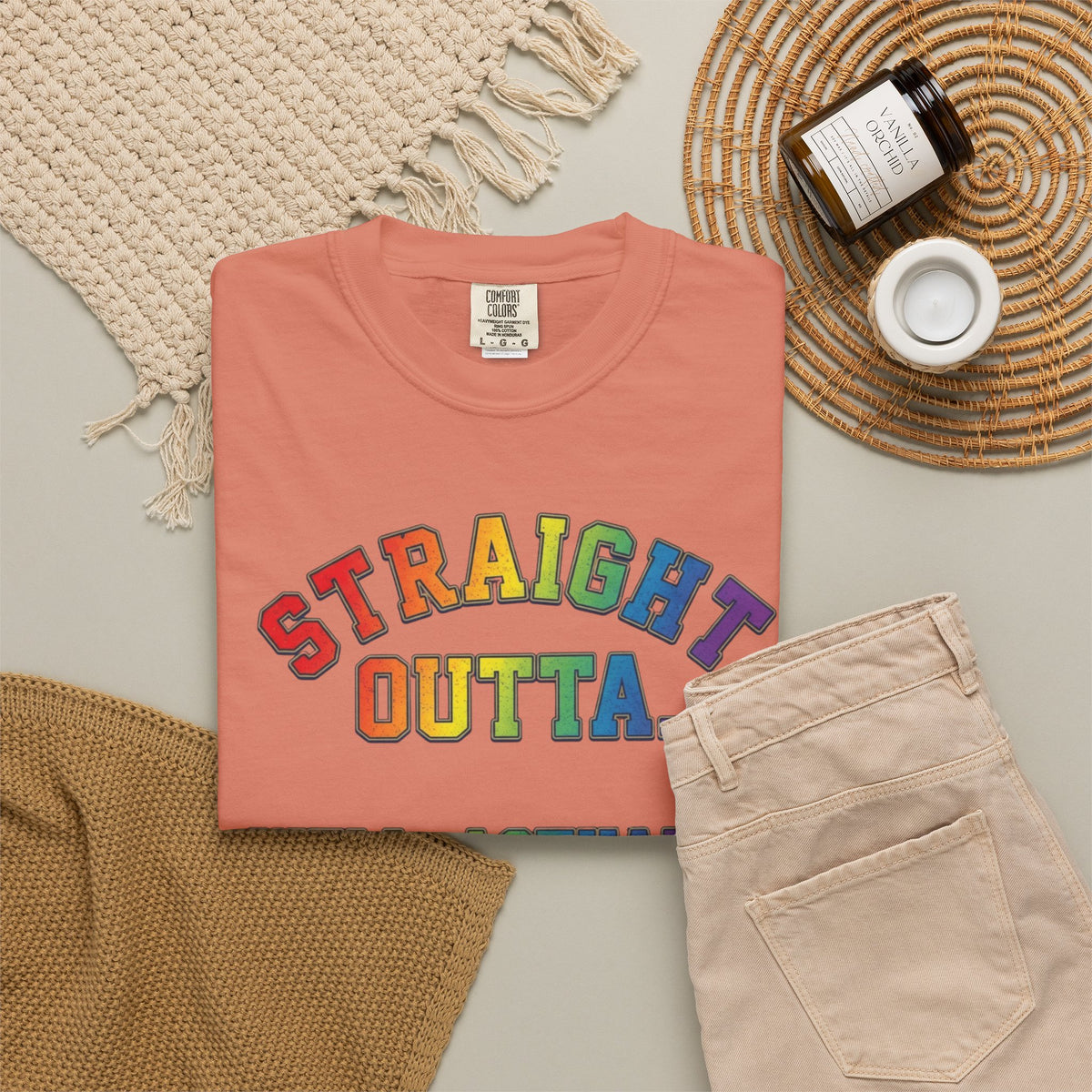 Straight Outta Not Even Unisex Garment-Dyed Tee