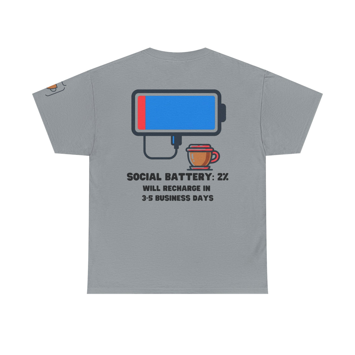 Color: Gravel | Social Battery Premium Graphic Tee