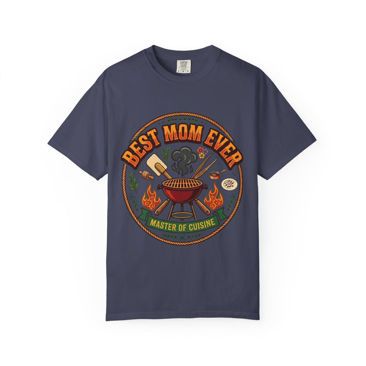 Color: Denim | Best Mom Ever Unisex Garment-Dyed Tee