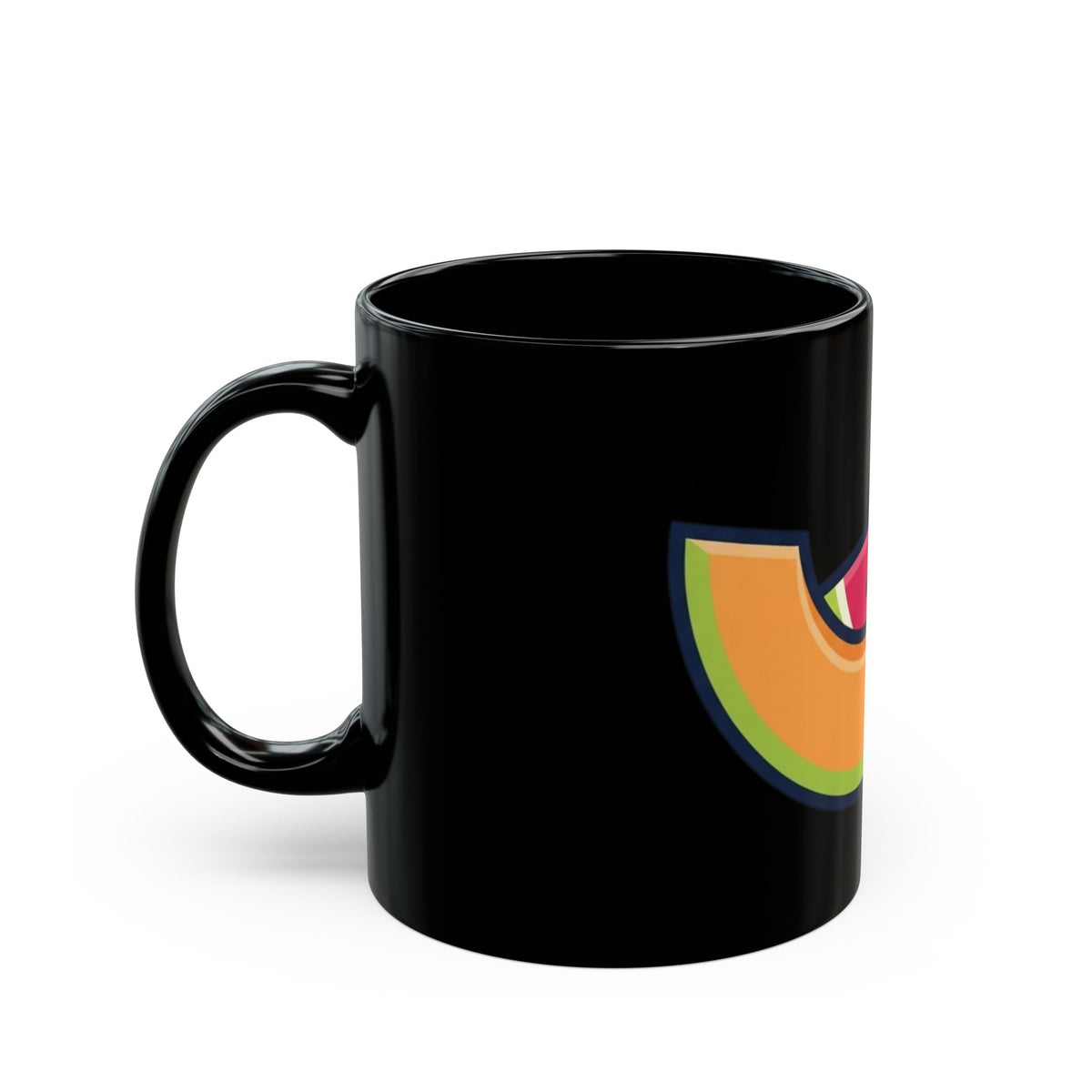 "Big Sweet and Heavy" Black Ceramic Mug — Graphic