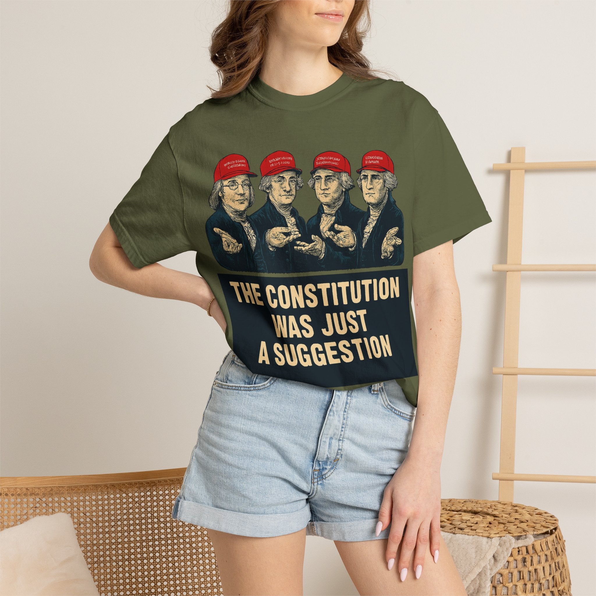 "The Constitution Was Just a Suggestion" Unisex Garment-Dyed T-shirt
