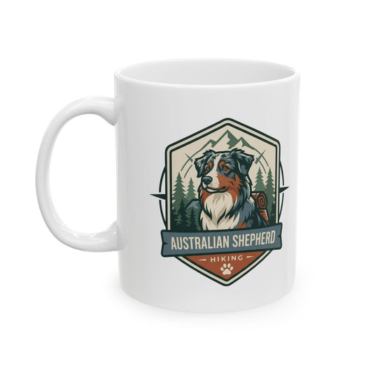 "Australian Sheperd" White Ceramic Mug