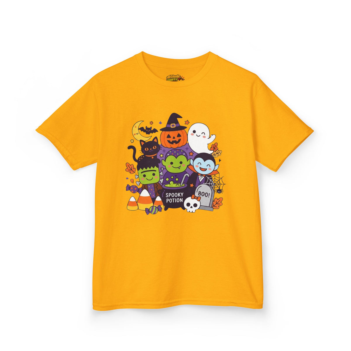 Color: Gold | Spooky Potion Kids Tee