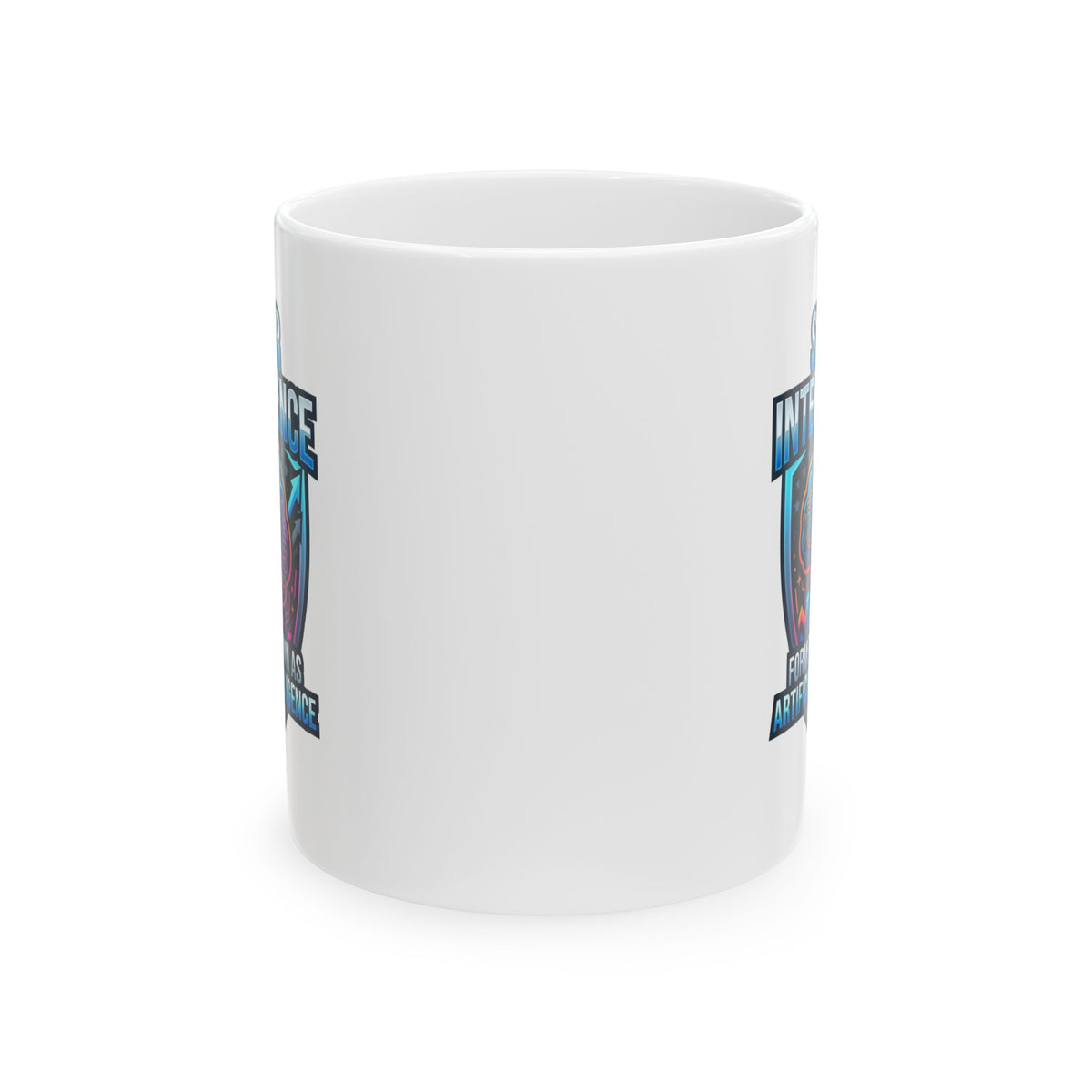 "Super Intelligence" White Ceramic Mug