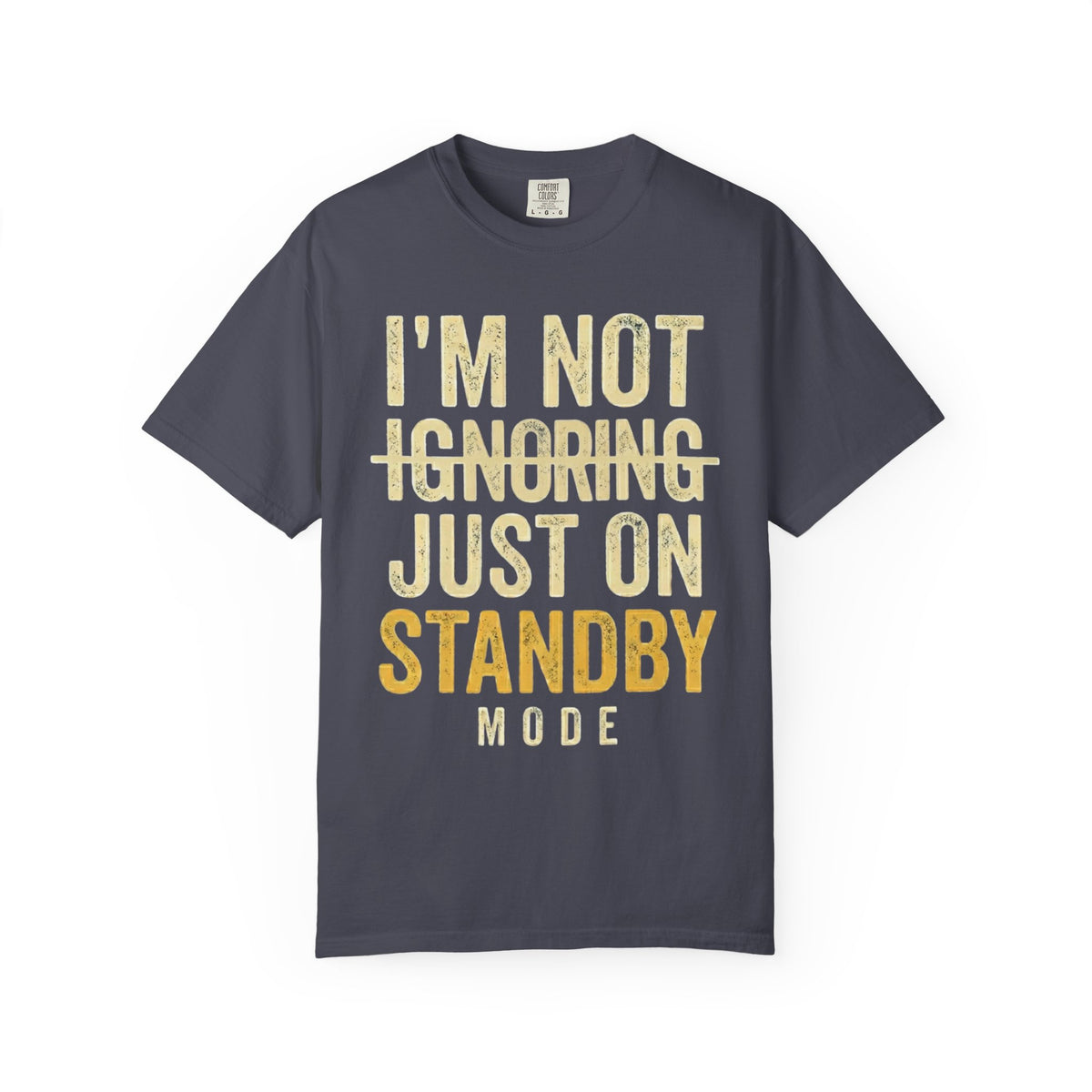 Color: Navy | Standby Mode Unisex Garment-Dyed Tee