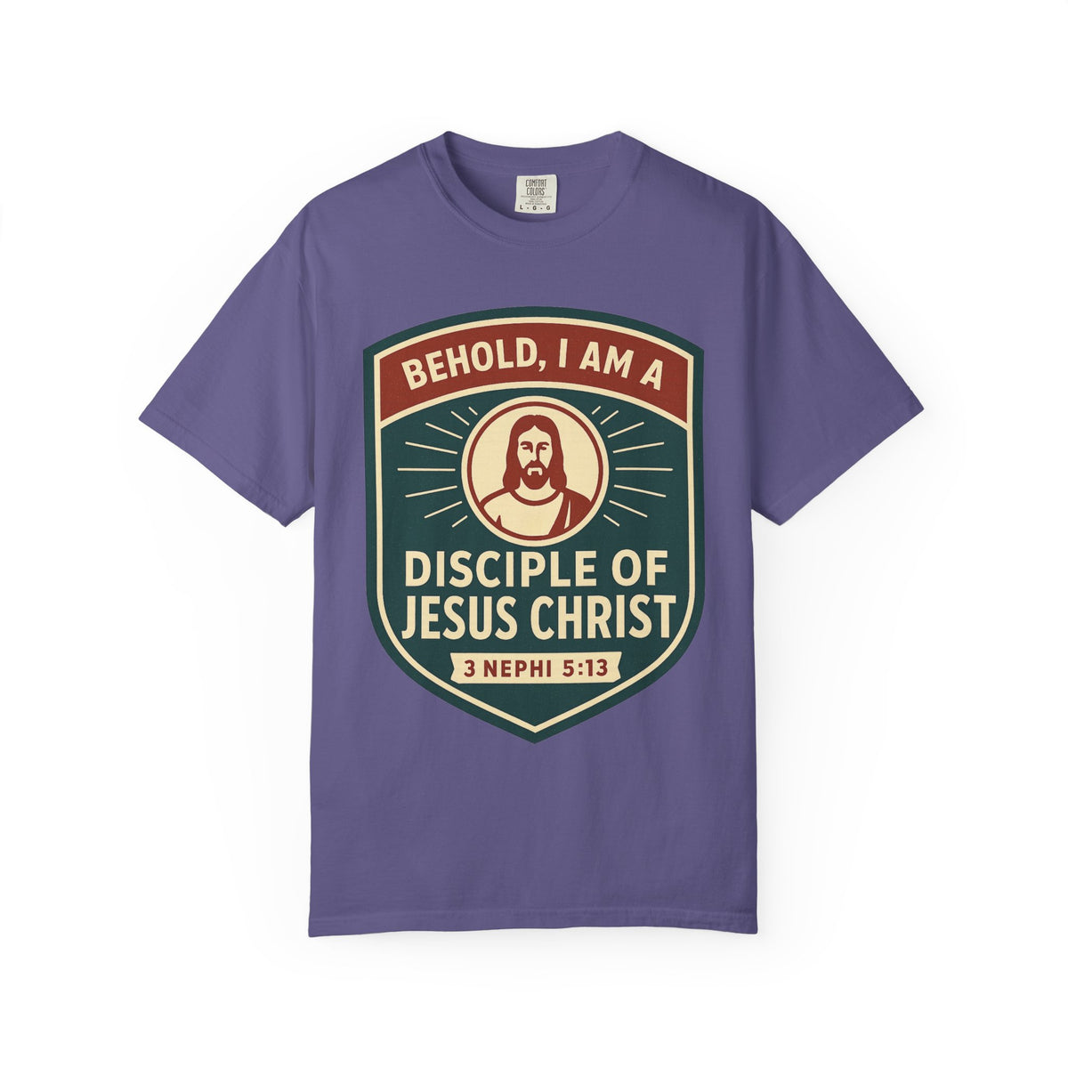 Color: Grape | Behold, I am a Disciple of Jesus Christ Unisex Garment-Dyed T-shirt