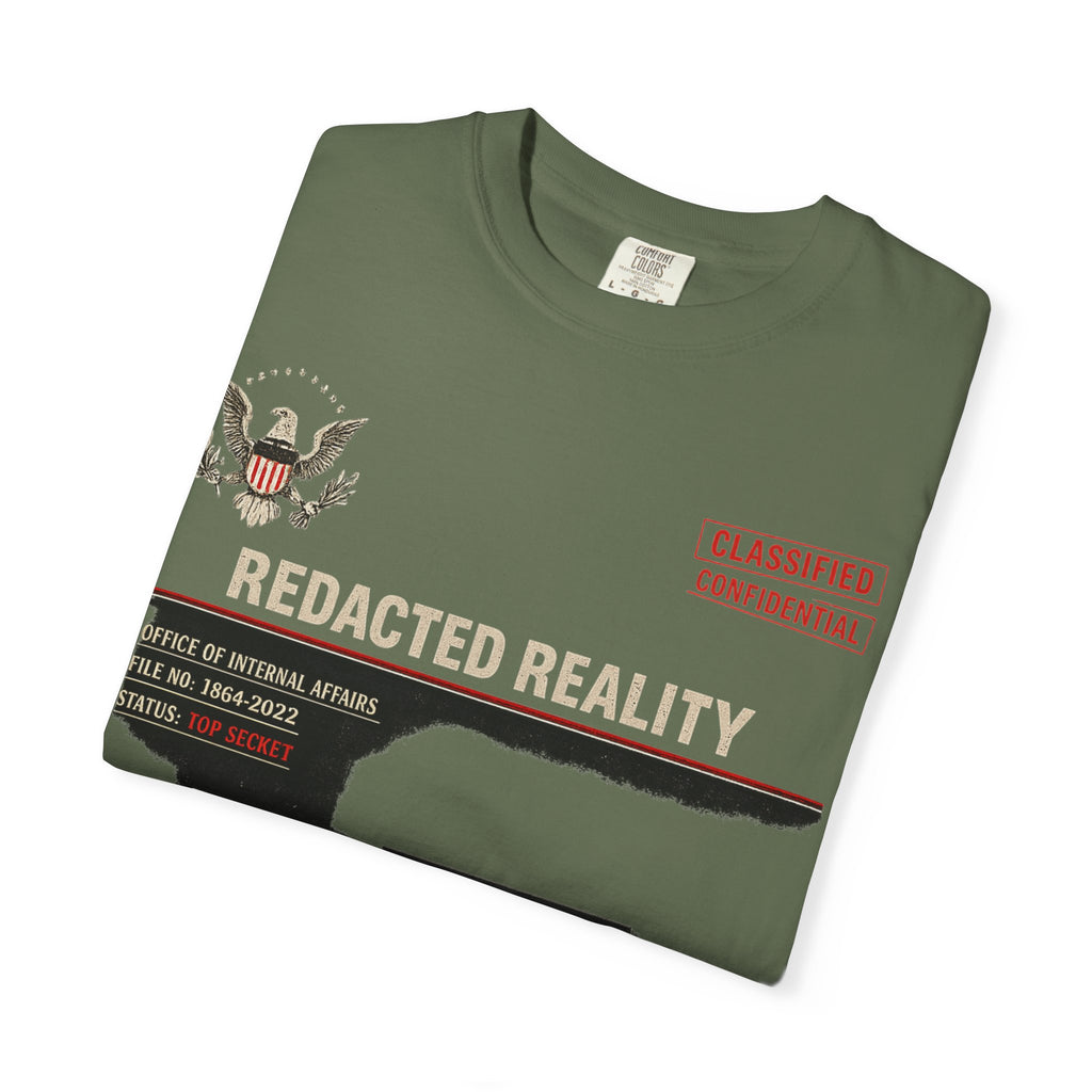 "[REDACTED] for Your Protection" Unisex Garment-Dyed T-shirt