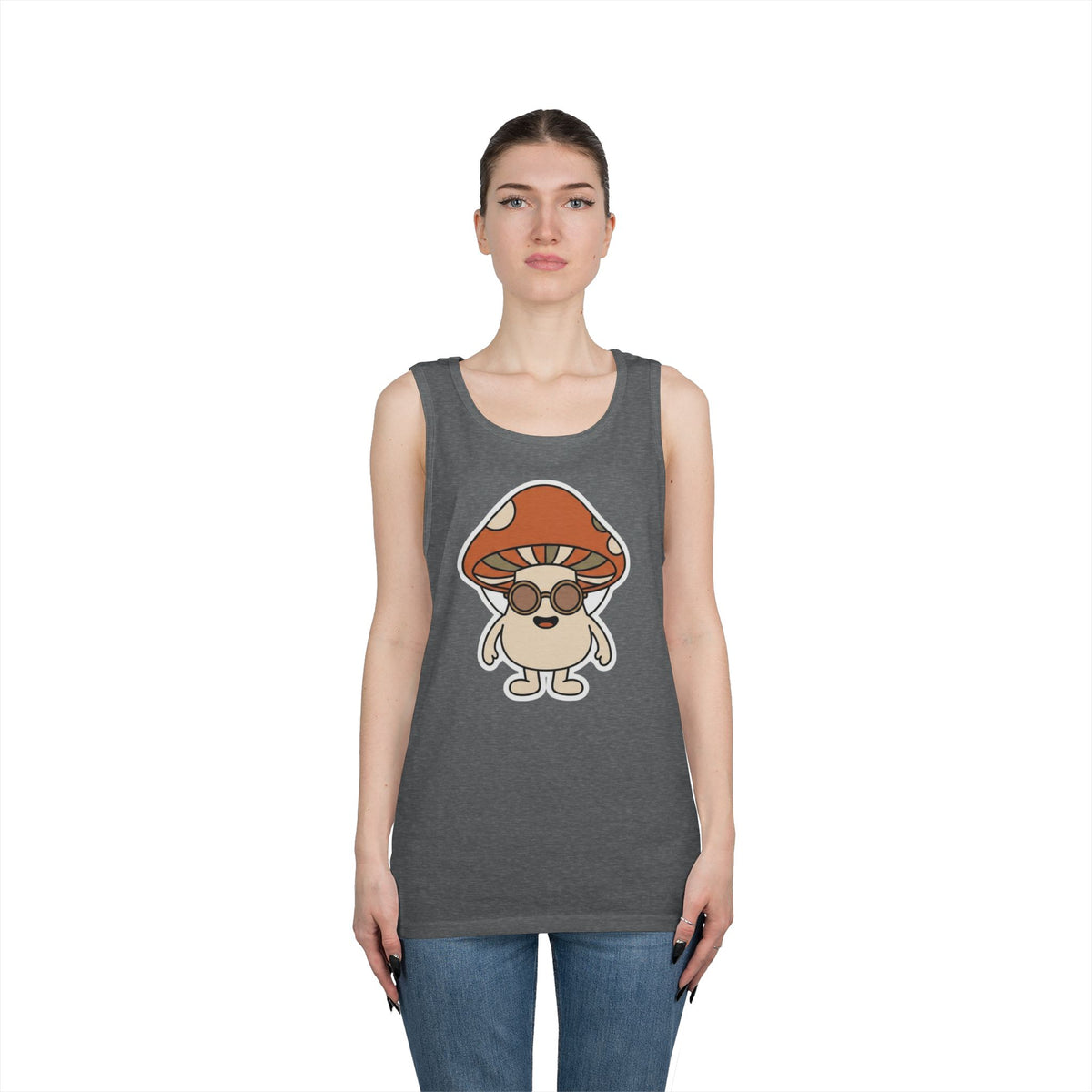 Color: Graphite Heather | Shroom Man Tank Top