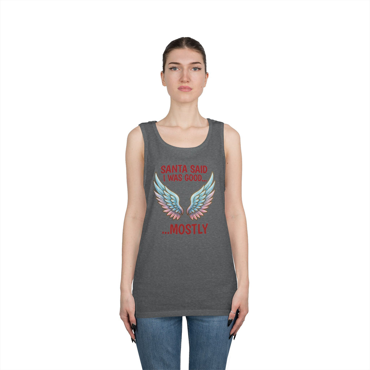 Color: Graphite Heather | Santa Said I Was Good Tank Top