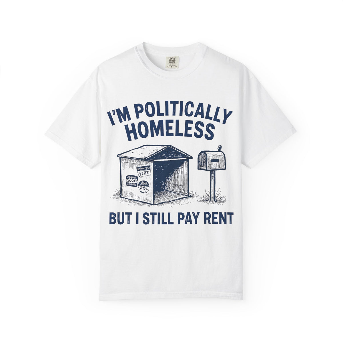 Color: White | The Safe Space Sentry  Unisex Garment-Dyed T-shirt