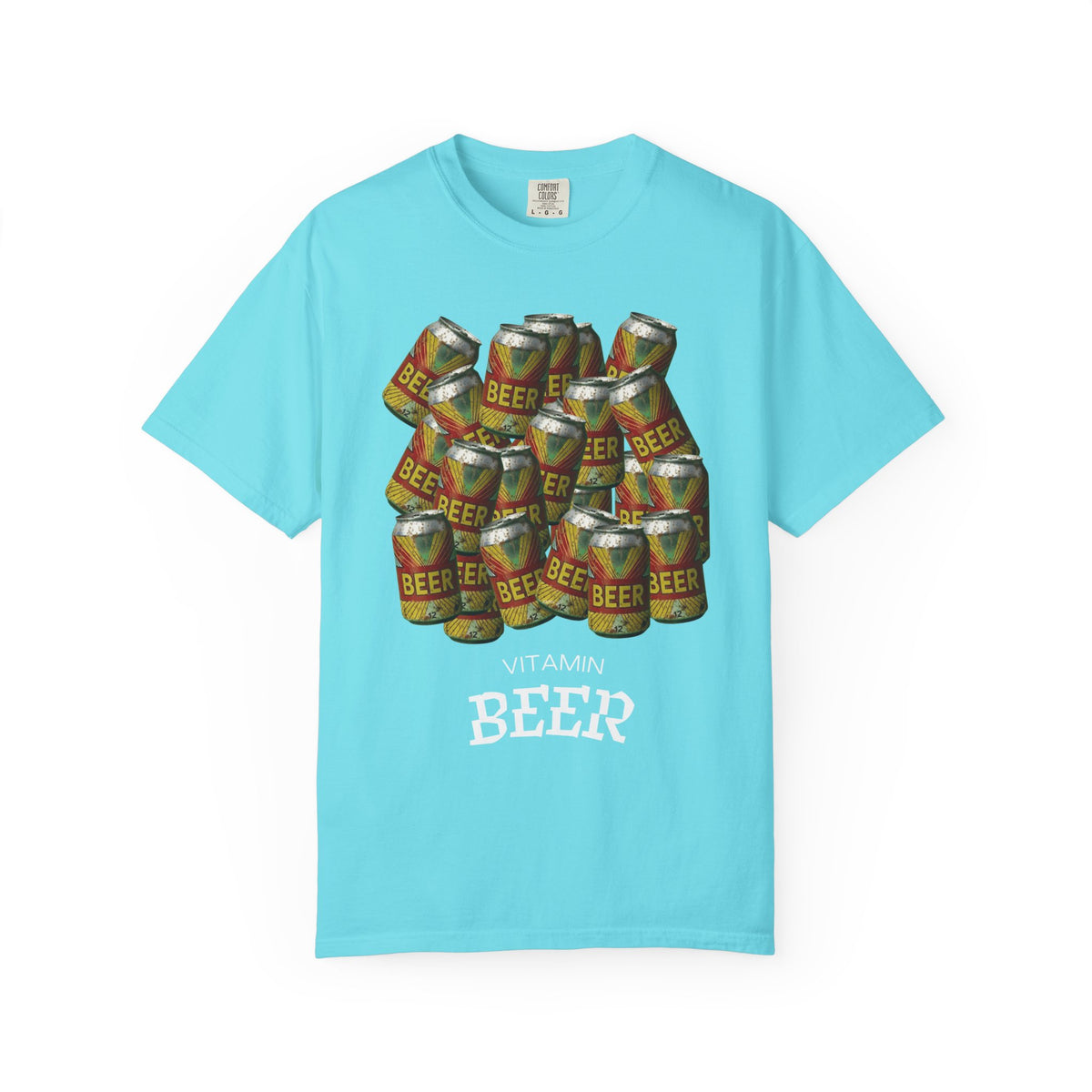 Color: Lagoon Blue | Vitamin Beer 5 Unisex Garment-Dyed T-shirt
