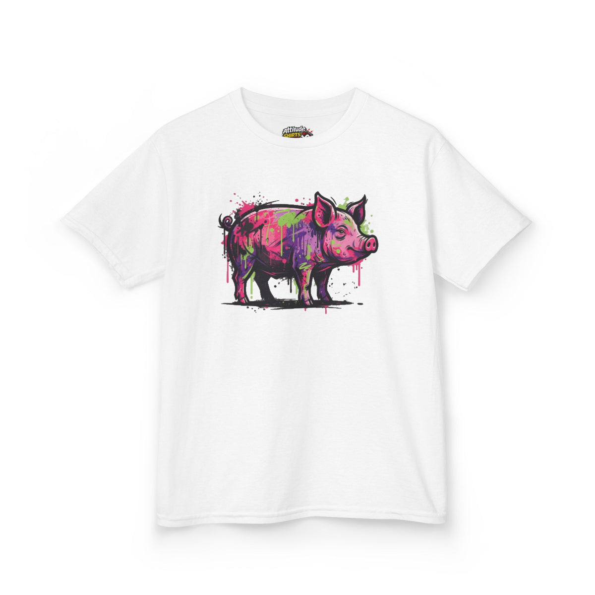 Color: White | Barnyard Pig Kids Tee