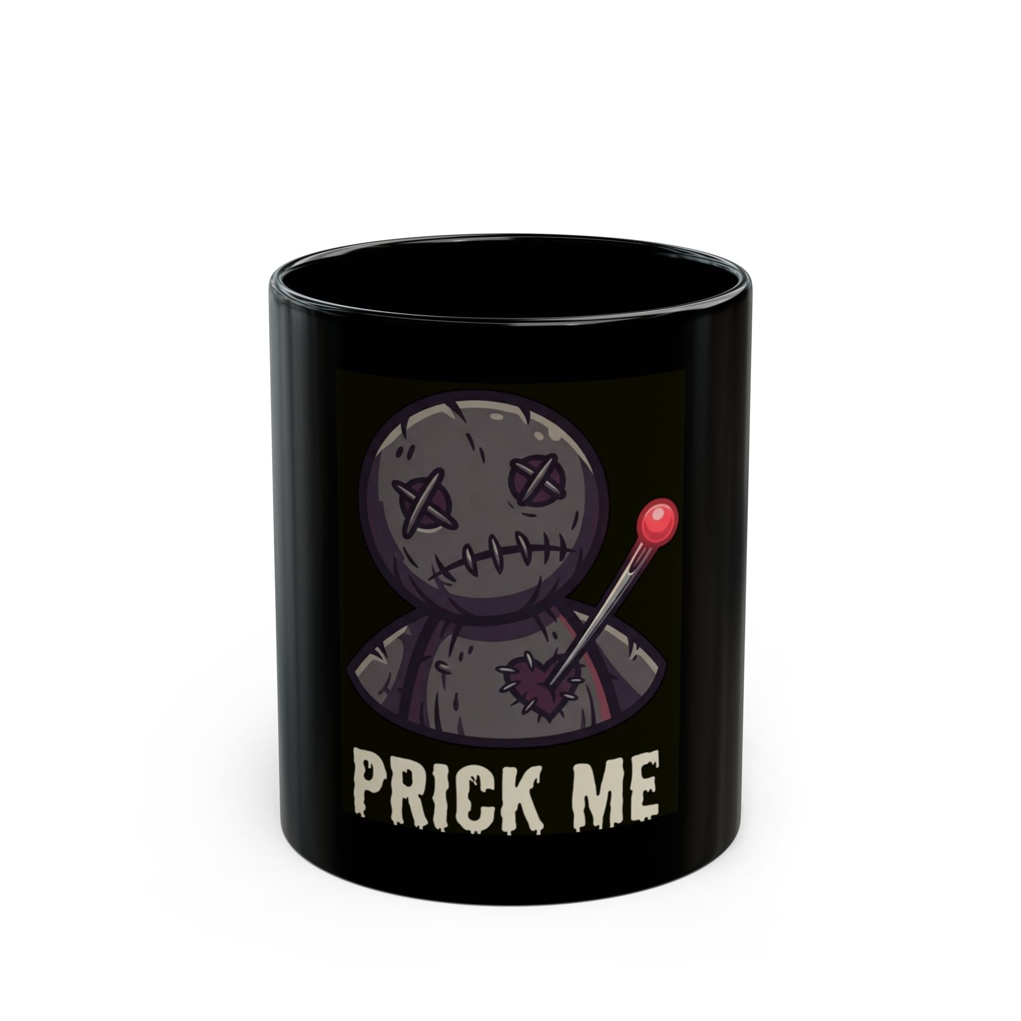 "Prick Me Where I Like It" Black Ceramic Mug — Graphic