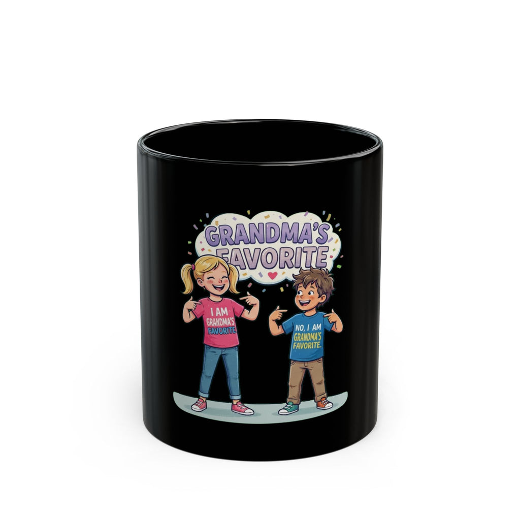 "Grandma's Favorite" Black Ceramic Mug