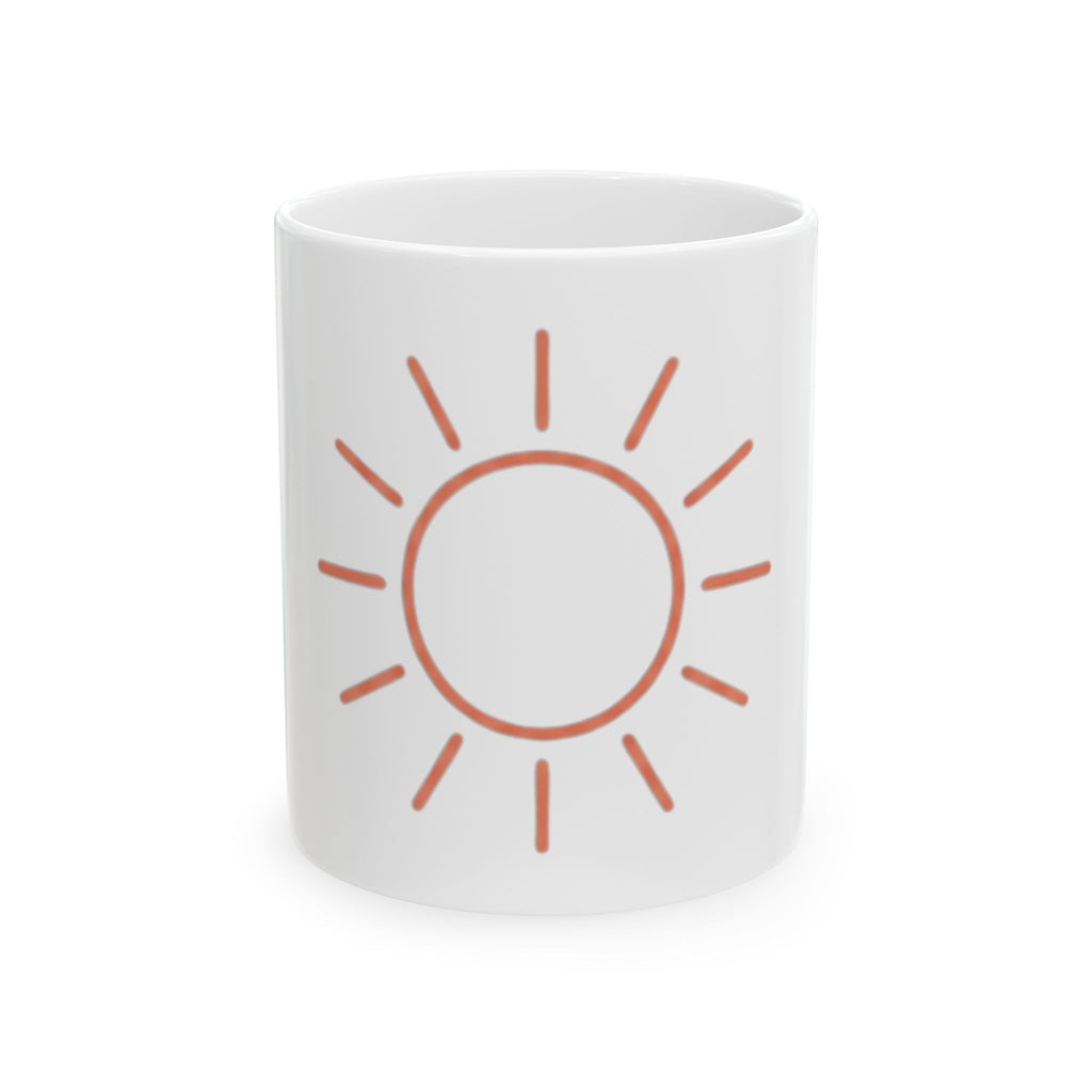 "Sun" White Ceramic Mug — Graphic