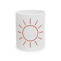 "Sun" White Ceramic Mug — Graphic
