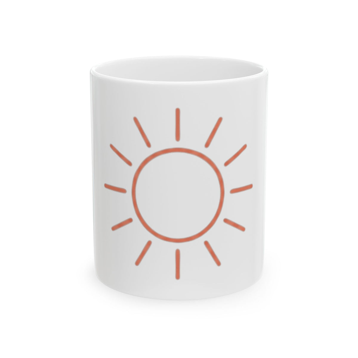 "Sun" White Ceramic Mug — Graphic
