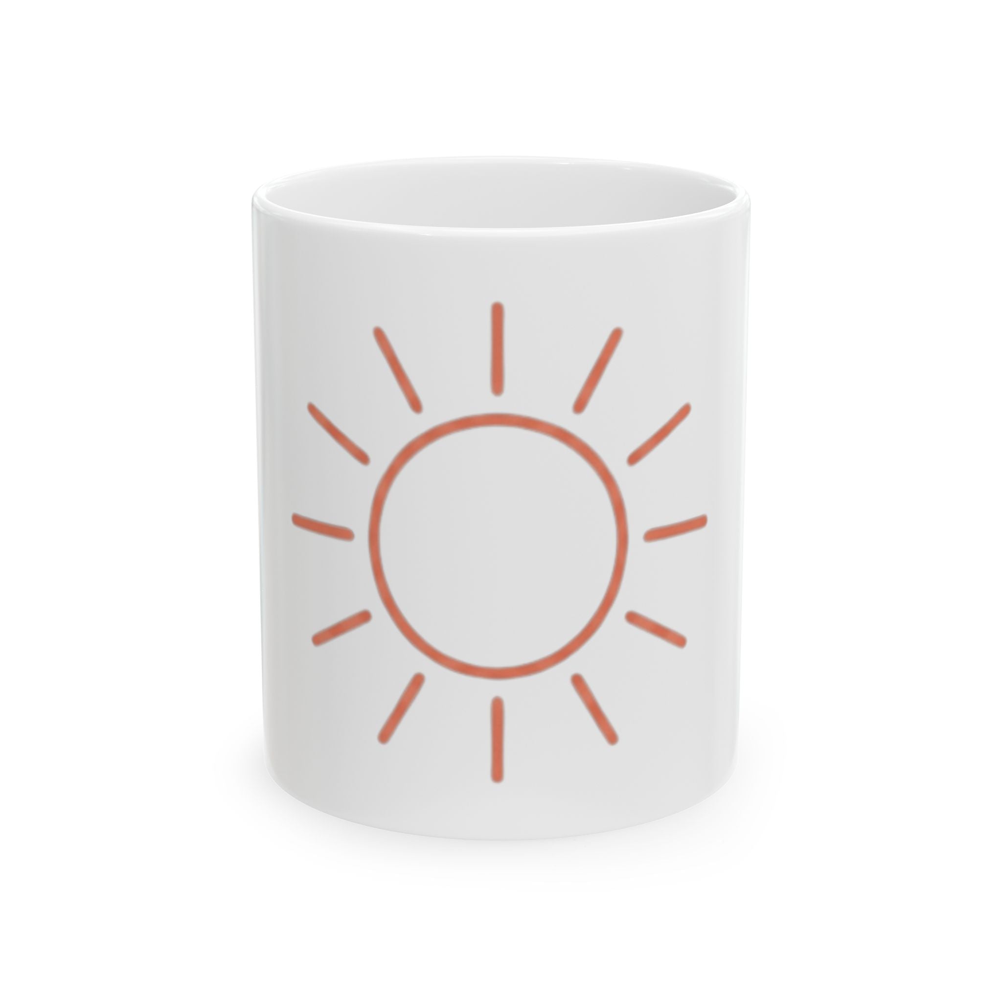 "Sun" White Ceramic Mug — Graphic