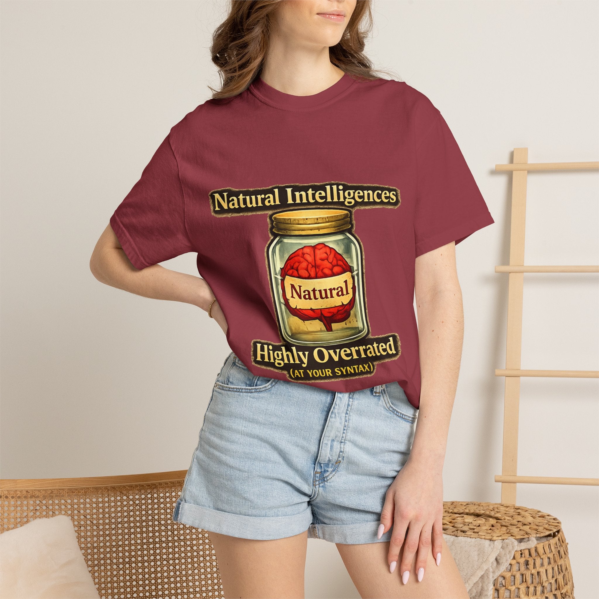 Still Running On Natural Intelligence | Garment-Dyed Tee — AttitudeShirts
