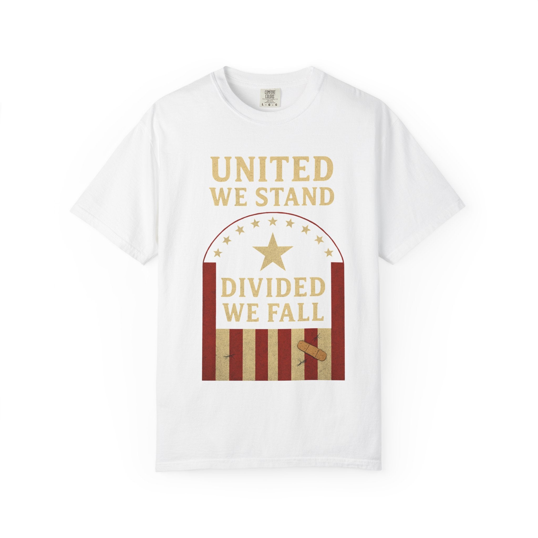 "Divided We Fall" Unisex Garment-Dyed T-shirt