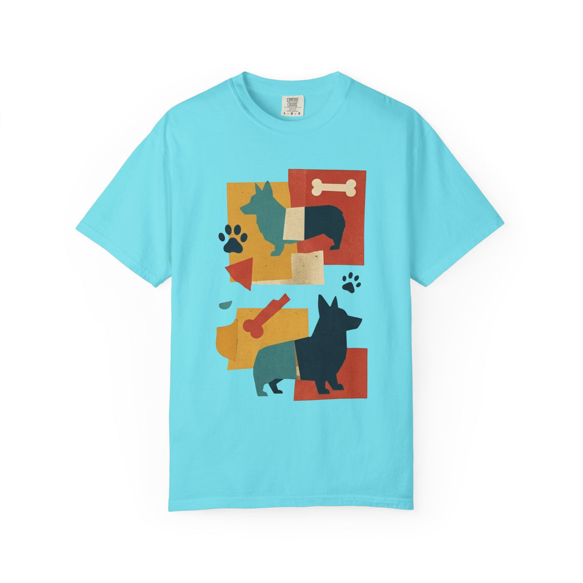 Color: Lagoon Blue | Dogs and Bones Unisex Garment-Dyed Tee