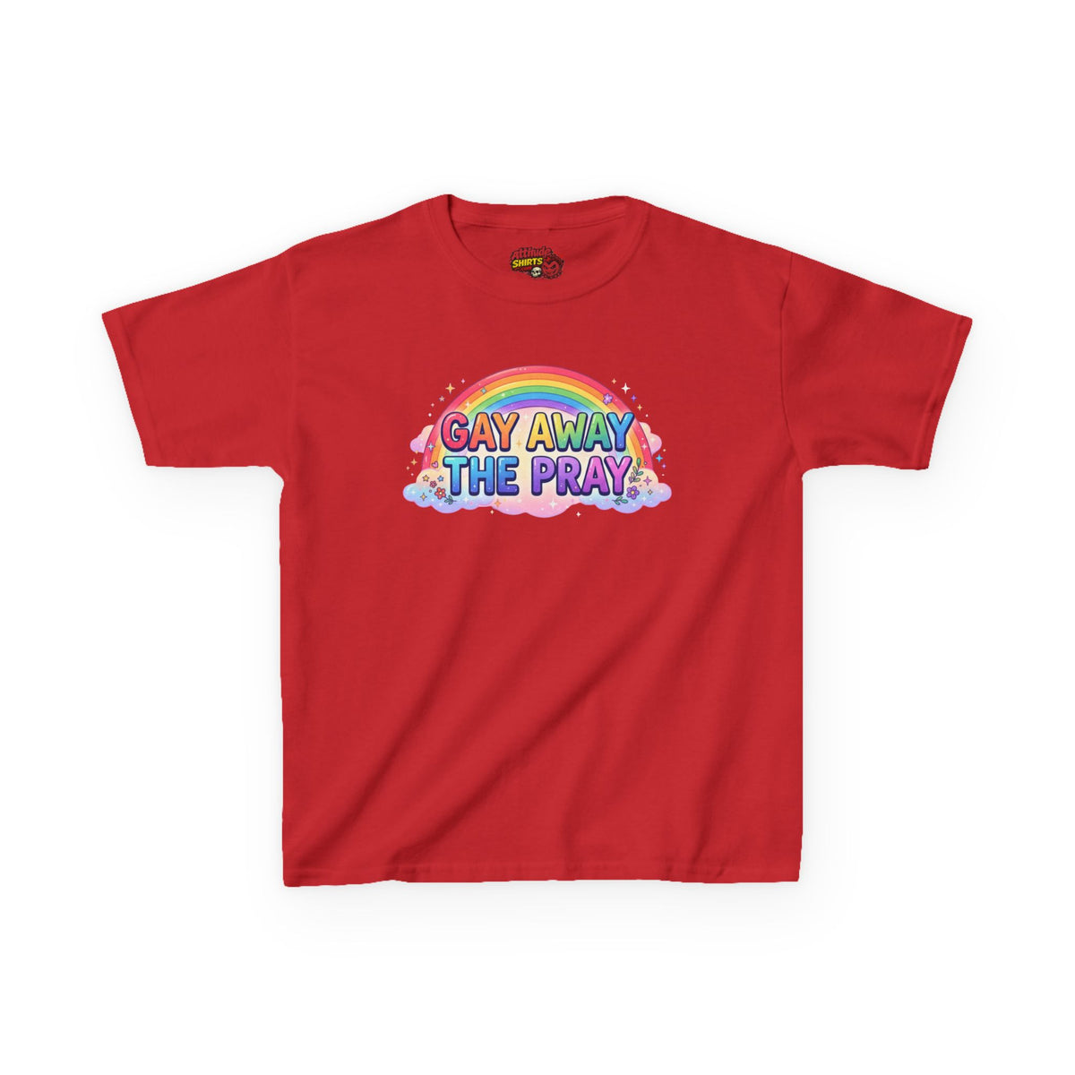 Color: Red | Gay Away The Pray Kids Tee